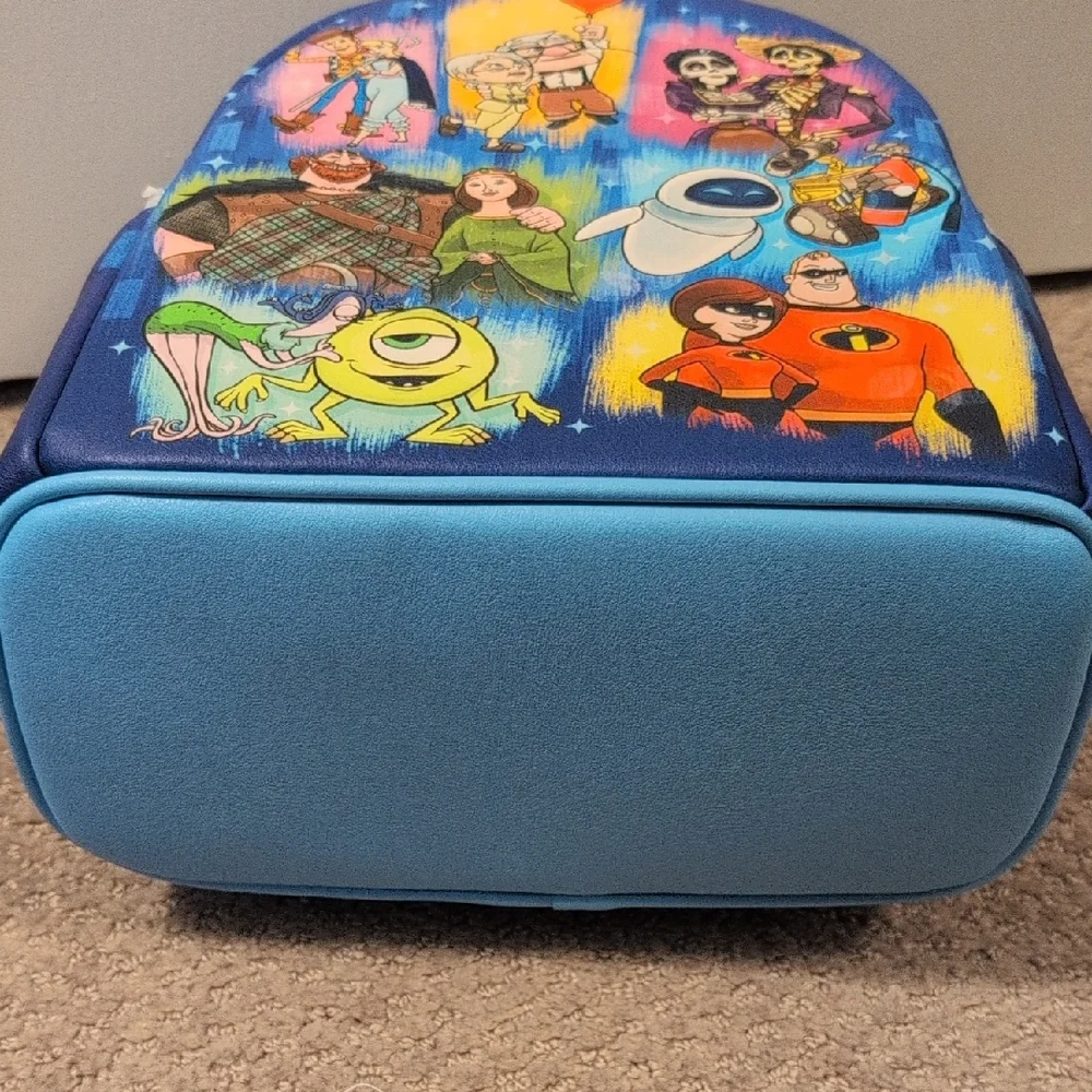 Loungefly Disney Blue Pixar Movies Family Mini Backpack NWT